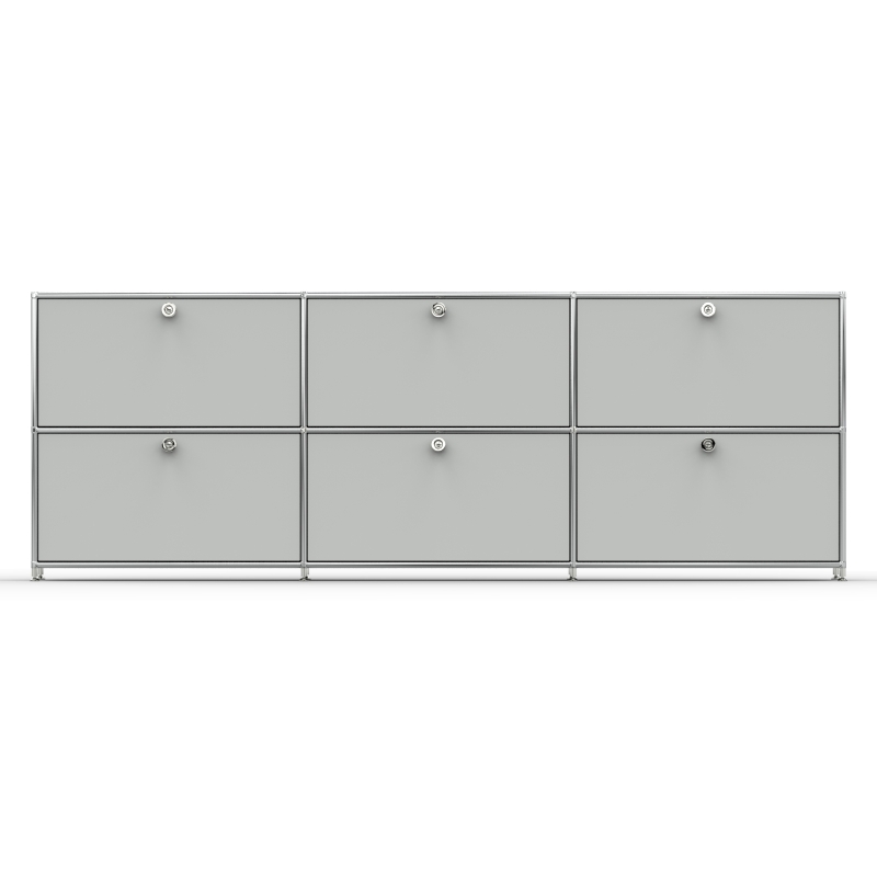 Sideboard 02103 6 X Schublade Metall Versee Sideboard 02103 6 X Schublade Metall Lichtgrau