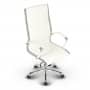 Montreal Design Chefsessel Leder Weiss