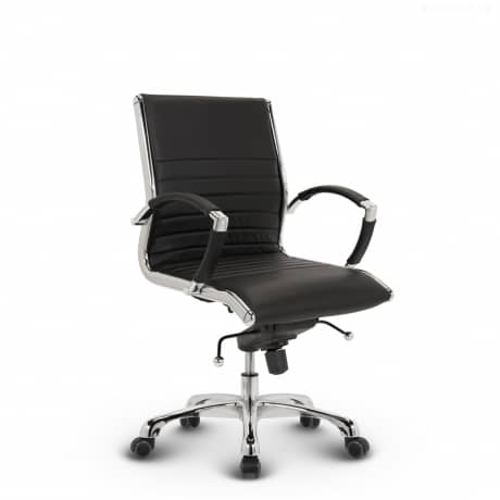 Montreal Design Bürostuhl Leder Schwarz