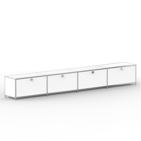 Lowboard 01004 - 4 x Klappe - Metall - Signalweiss (RAL 9003)