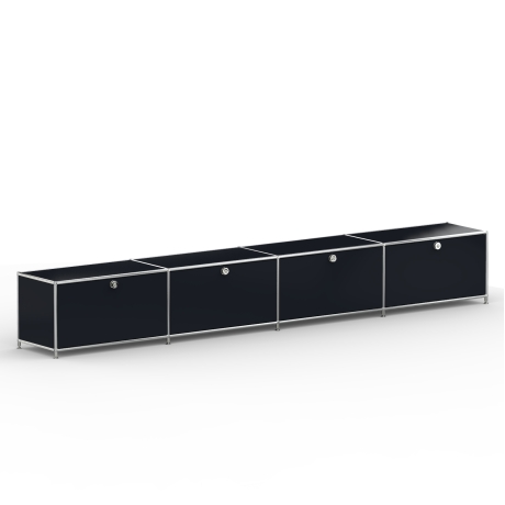 Lowboard 01004 - 4 x Klappe - Metall - Graphitschwarz (RAL 9011)