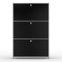 Highboard 03001 - 3 x Klappe Metall graphitschwarz