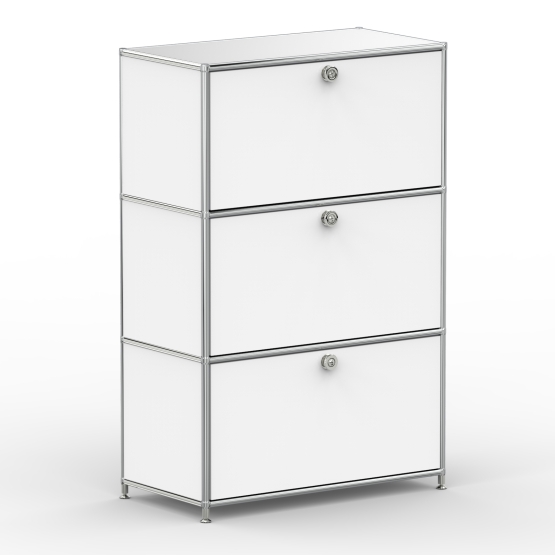 Highboard 03101 - 3 x Schublade - Metall - Signalweiss (RAL 9003)