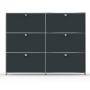 Highboard 03102 - 6 x Schublade Metall anthrazitgrau