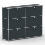 Highboard 03102 - 6 x Schublade Metall anthrazitgrau