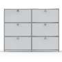 Highboard 03102 - 6 x Schublade Metall lichtgrau