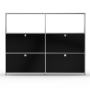 Highboard 03522 - 2 x offenes Fach 4 x Klappe Metall graphitschwarz