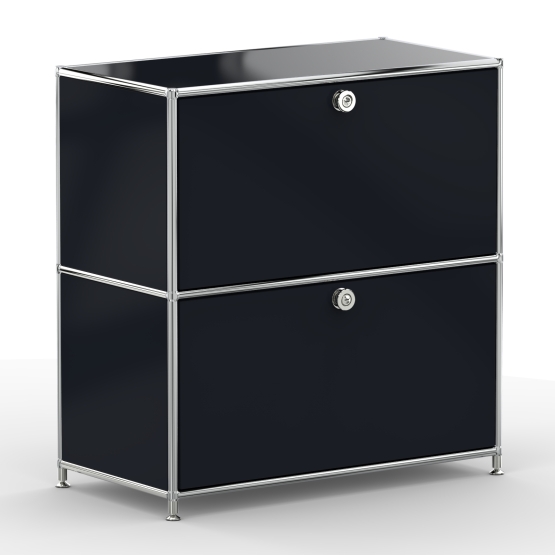 Sideboard 02101 - 2 x Schublade - Metall - Graphitschwarz (RAL 9011)