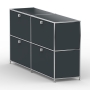 Sideboard 02002 - 4 x Klappe Metall anthrazitgrau