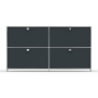 Sideboard 02002 - 4 x Klappe Metall anthrazitgrau