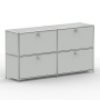 Sideboard 02002 - 4 x Klappe Metall lichtgrau