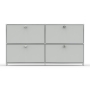 Sideboard 02002 - 4 x Klappe Metall lichtgrau