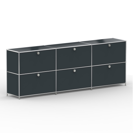 Sideboard 02103 - 6 x Schublade - Metall - Anthrazitgrau (RAL 7016)