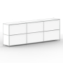 Sideboard 02103 - 6 x Schublade Metall signalweiss