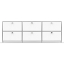 Sideboard 02103 - 6 x Schublade Metall signalweiss