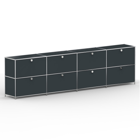 Sideboard 02104 - 8 x Schublade - Metall - Anthrazitgrau (RAL 7016)