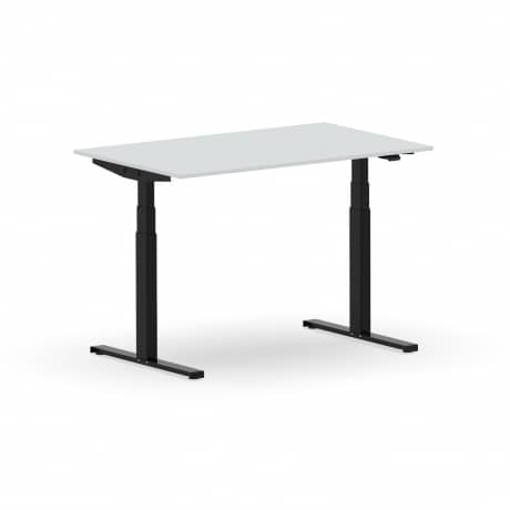 Elektrischer Schreibtisch VES1 - 140 x 90cm Gestell Schwarz Dekor Lichtgrau