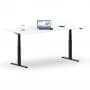 Elektrischer Schreibtisch VES1 - 200 x 80cm Gestell Schwarz Dekor Weiss