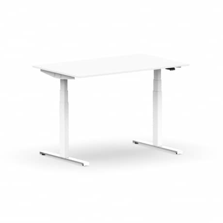Elektrischer Schreibtisch VES1 - 140 x 75cm Gestell Weiss Dekor Weiss