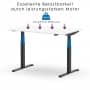 Elektrischer Schreibtisch VES1 - 200 x 80cm Gestell Schwarz Dekor Weiss