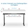 Elektrischer Schreibtisch VES1 - 200 x 90cm Gestell Weiss Dekor Lichtgrau