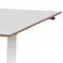 Elektrischer Schreibtisch VES1 - 150 x 75cm Gestell Weiss Dekor Lichtgrau