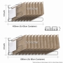 Schrägablage - 12 Fächer (für Container 80cm) - Stahldraht - Aluminium Optik