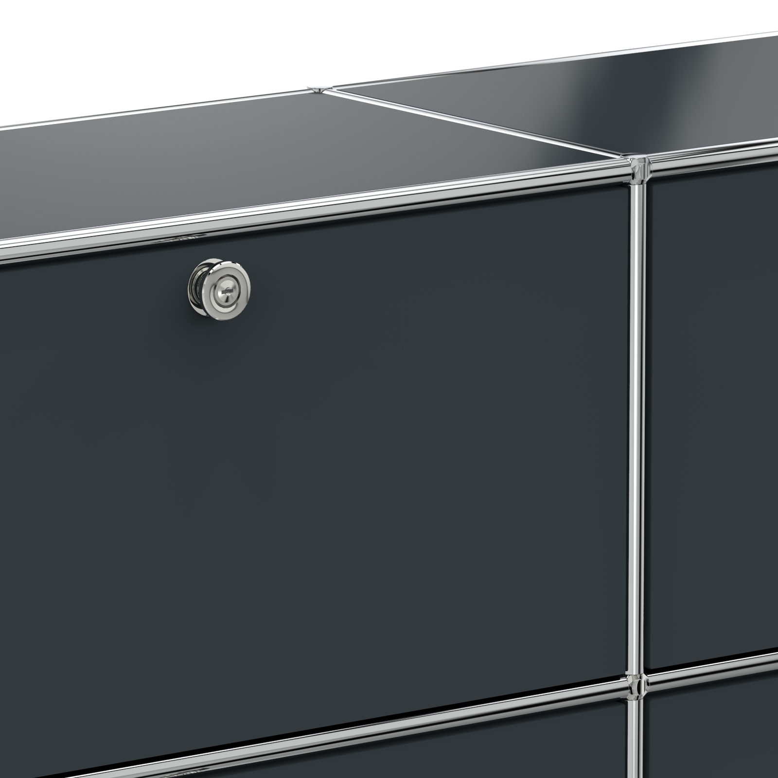 Sideboard Regal-System Schrank Büroschrank Klappe Metall Chrom system8x 2004