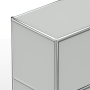 Sideboard 02002 - 4 x Klappe Metall lichtgrau