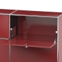 Sideboard 02002 - 4 x Klappe Metall rubinrot