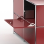 Sideboard 02002 - 4 x Klappe Metall rubinrot