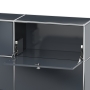 Highboard 03522 - 2 x offenes Fach 4 x Klappe Metall anthrazitgrau