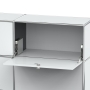 Sideboard 02002 - 4 x Klappe Metall lichtgrau
