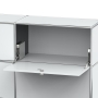 Highboard 03523 - 3 x offenes Fach 6 x Klappe Metall lichtgrau