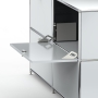 Sideboard 02002 - 4 x Klappe Metall lichtgrau