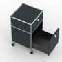 Rollcontainer - Design 40cm - 1xES 1xES2 (AWR) - Metall - Anthrazitgrau (RAL 7016)