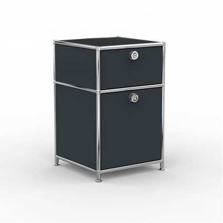 Standcontainer - Design 40cm - 1xES 1xHG (ASF) - Metall - Anthrazitgrau (RAL 7016)