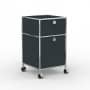 Rollcontainer - Design 40cm - 1xES 1xHG (AWR) - Metall - Anthrazitgrau (RAL 7016)