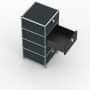 Standcontainer - Design 40cm - 4xES (ASF) - Metall - Anthrazitgrau (RAL 7016)