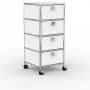 Rollcontainer - Design 40cm - 4xES (AHR) - Metall - Signalweiss (RAL 9003)