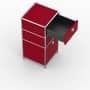 Standcontainer - Design 40cm - 2xES 1xES2 (ASF) - Metall - Rubinrot (RAL 3003)