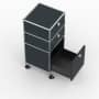 Rollcontainer - Design 40cm - 2xES 1xES2 (AHR) - Metall - Anthrazitgrau (RAL 7016)