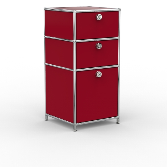 Standcontainer - Design 40cm - 2xES 1xHG (ASF) - Metall - Rubinrot (RAL 3003)