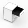 Standcontainer - Design 40cm - 3 Schubladen (ASF) - Holz - Dekor Weiss
