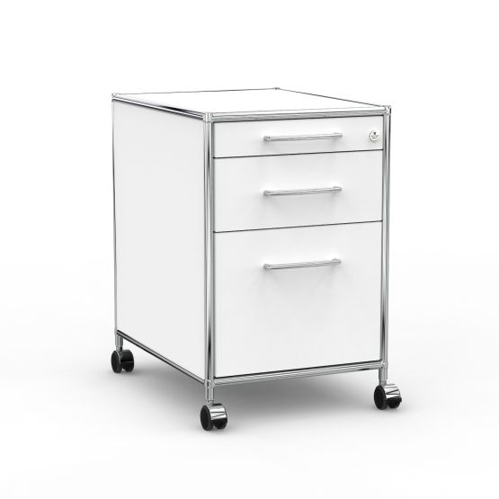 Rollcontainer Design 60cm - Hängeregistratur (AHR) - Holz - Dekor Weiss