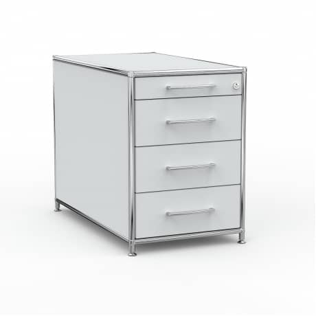 Standcontainer Design 80cm - 4 Schubladen (ASF) - Holz - Dekor Lichtgrau