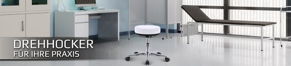 Ergonomischer Drehhocker für Büro und Praxis - flexibel und komfortabel