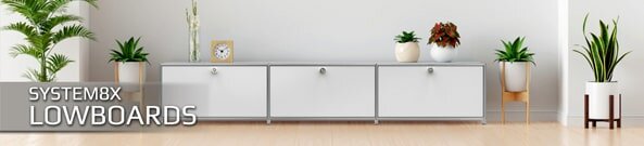 Modernes Lowboard in Weiß - vielseitig für Wohnzimmer oder Büro