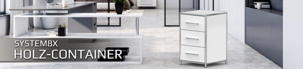 Standcontainer mit 3 Schubladen - kompakte Büroaufbewahrung mit 40 cm Breite