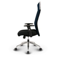 Black-Line Profi Chefsessel Stoff Dunkelblau SH 48-60cm Lieferung zerlegt